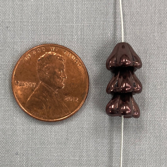 5x8mm Bell Flower - Purple Bronze