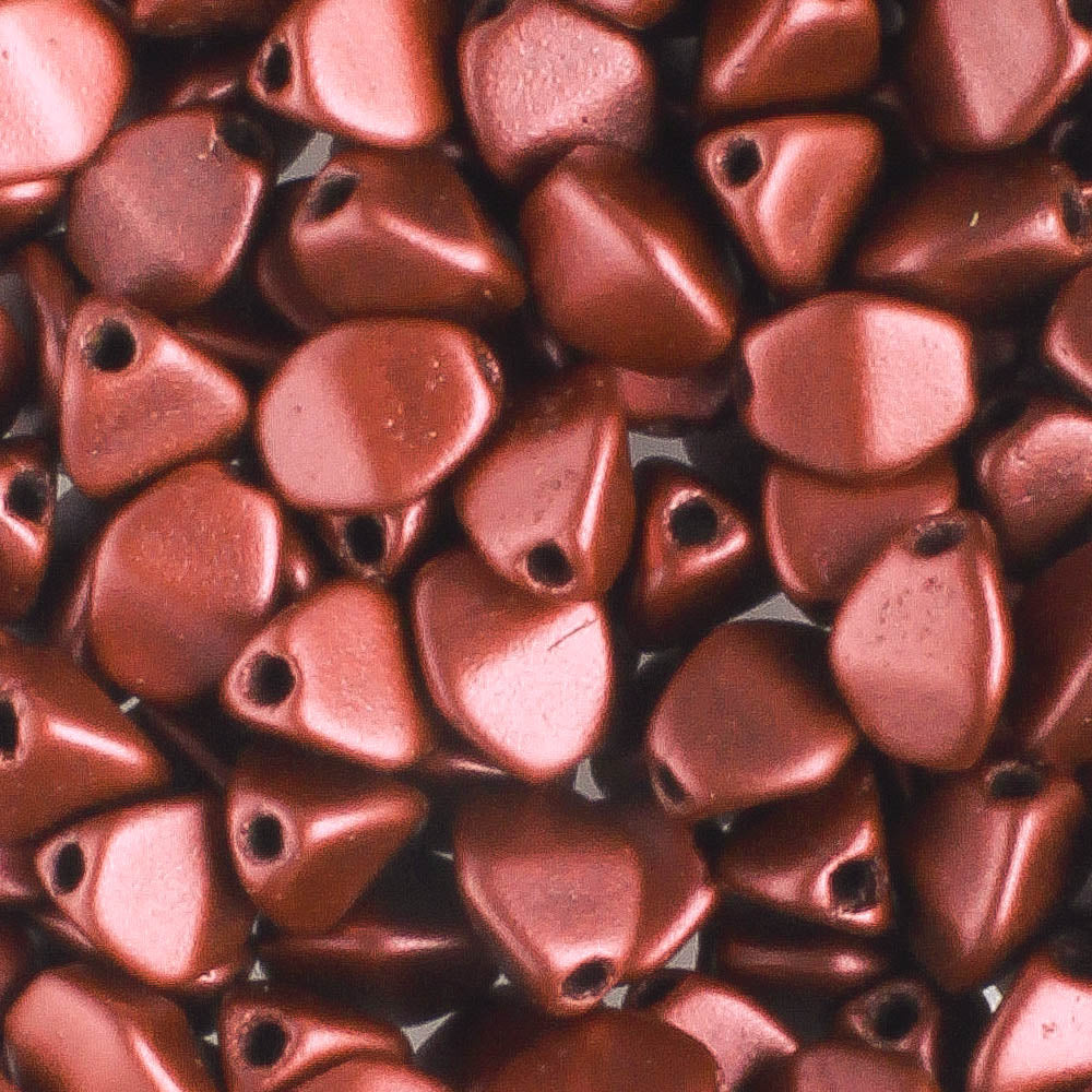 Pinch Bead Chrome Copper Rose - 100 beads