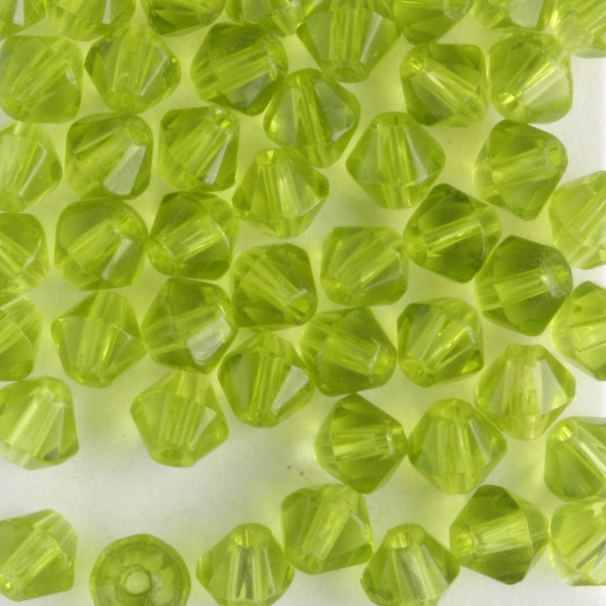 4mm Bicone Green - 48 beads
