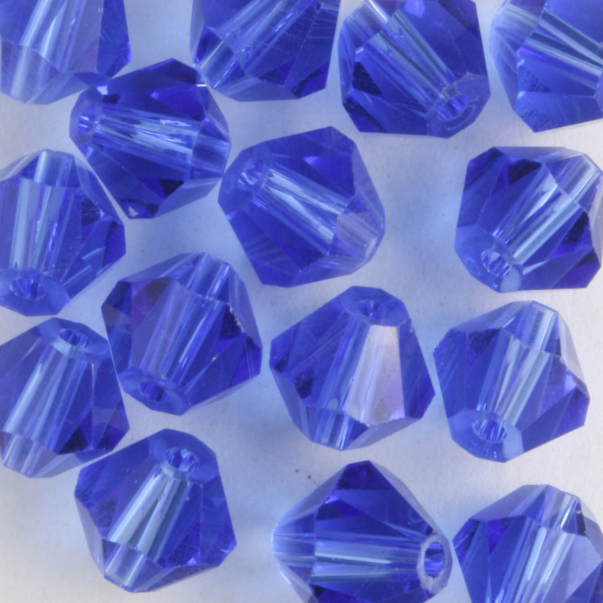 8mm Bicone Blue - 15 beads