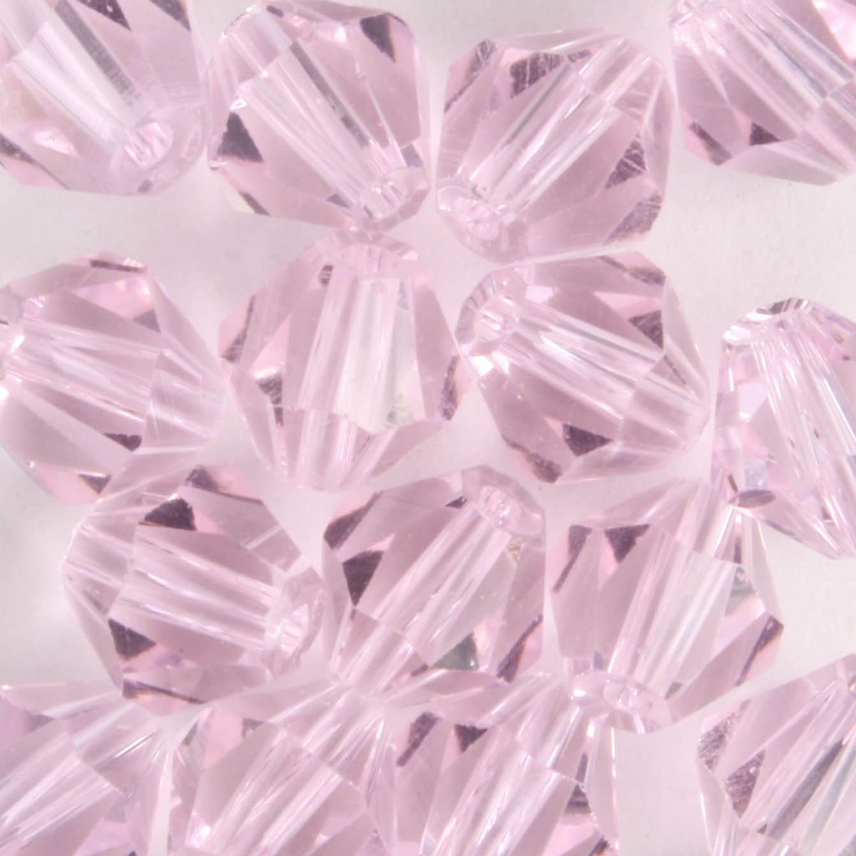8mm Bicone Pink - 15 beads