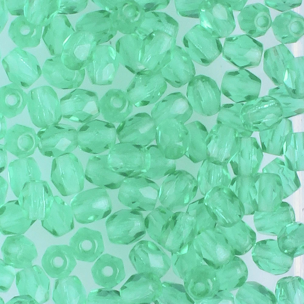 3mm Round Fire Polish Green Zircon