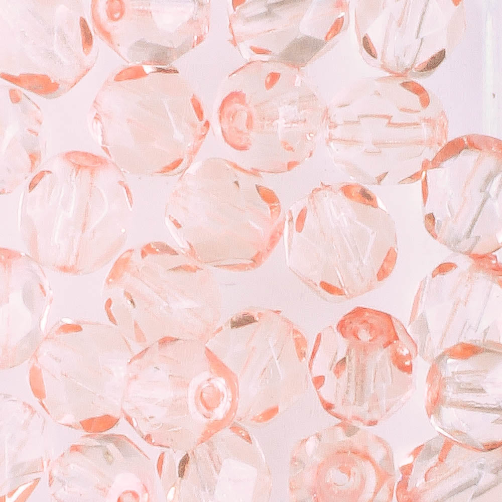 6mm Round Fire Polish Pink