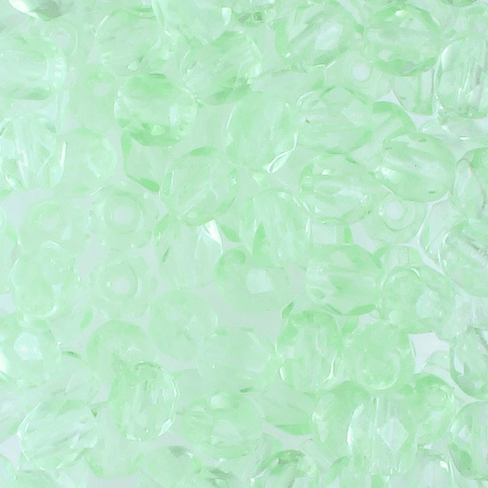4mm Round Fire Polish Light Green