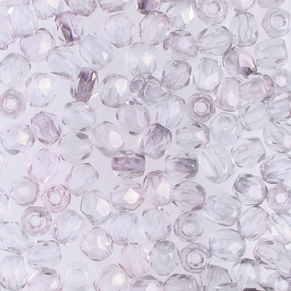 3mm Round Fire Polish Light Gray Mix