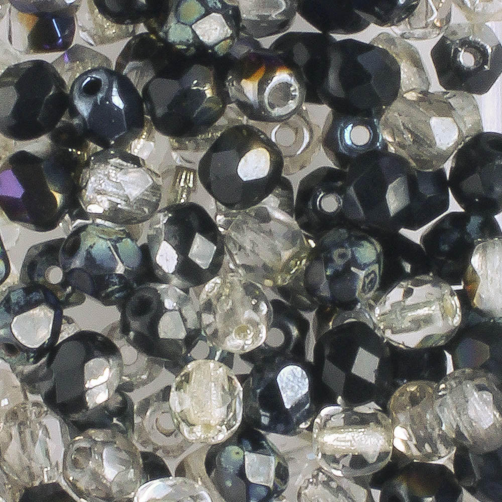 4mm Round Fire Polish Night Sky Mix