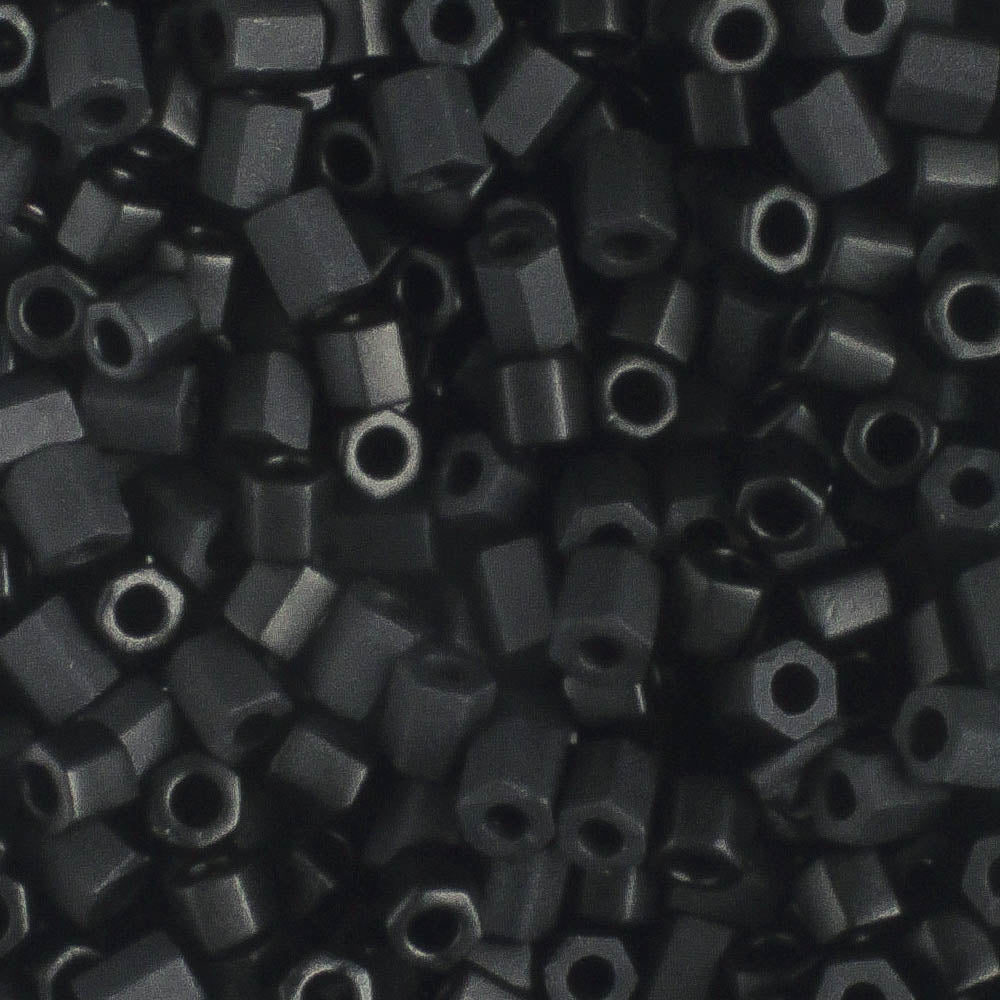 8/0 Hex Matte Black - 10 grams