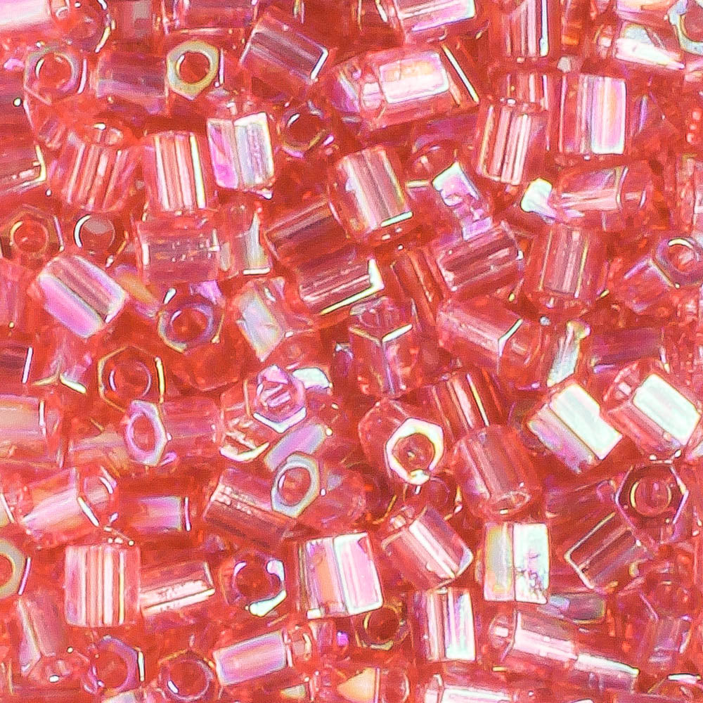 8/0 Hex Dk Pink Luster - 10 grams