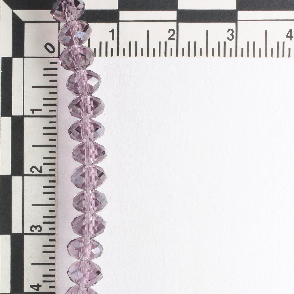 4x6mm Rondelle Purple - 8" Strand