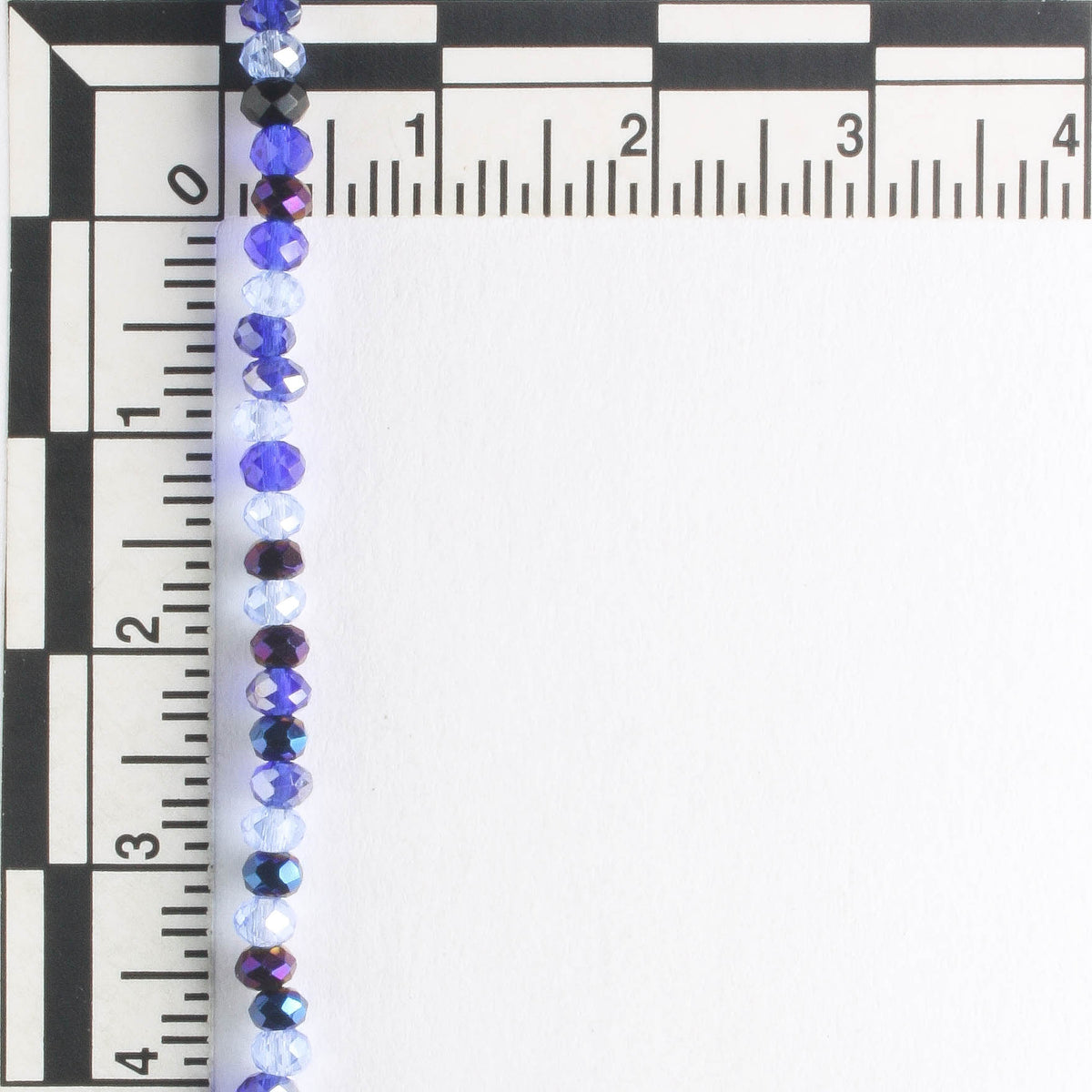 2x3mm Rondelle Blue Mix - 8" Strand