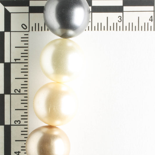 14mm Glass Pearls - 8" strand