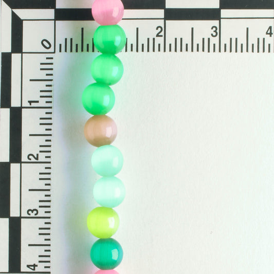 6mm Cat's Eye Glass - 8" strand