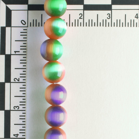 8mm Cat's Eye Glass - 8" strand