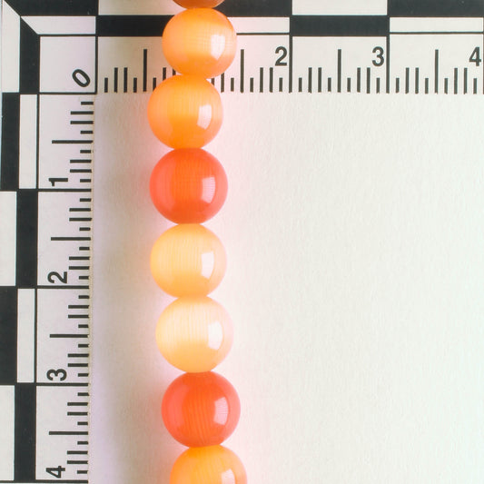 8mm Cat's Eye Glass - 8" strand