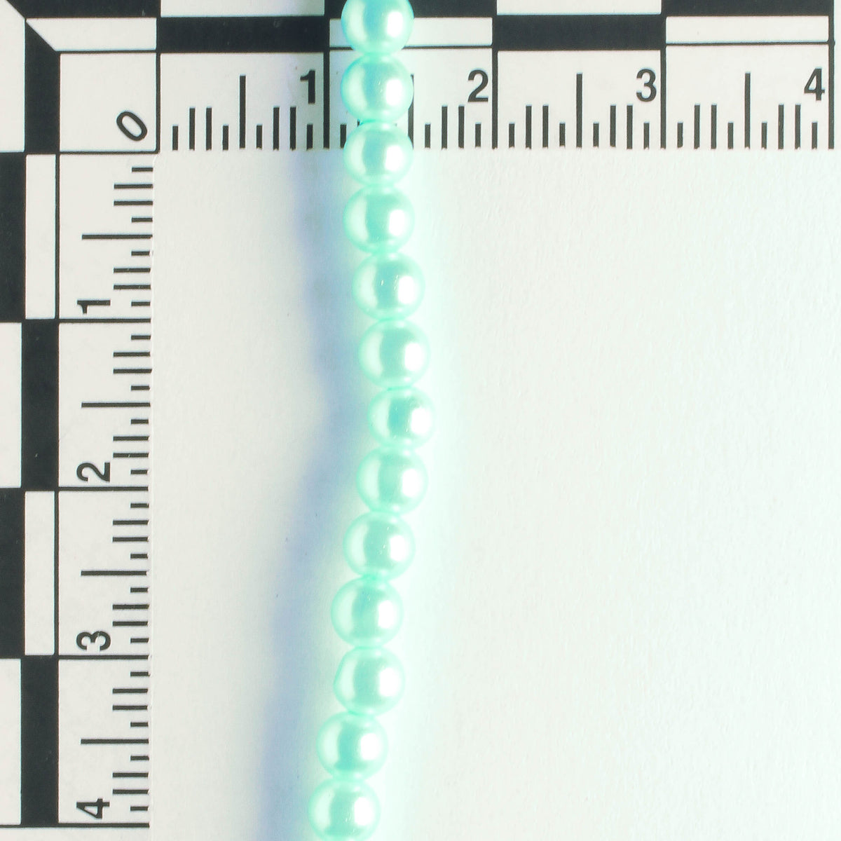 4mm Glass Pearls - 8" strand
