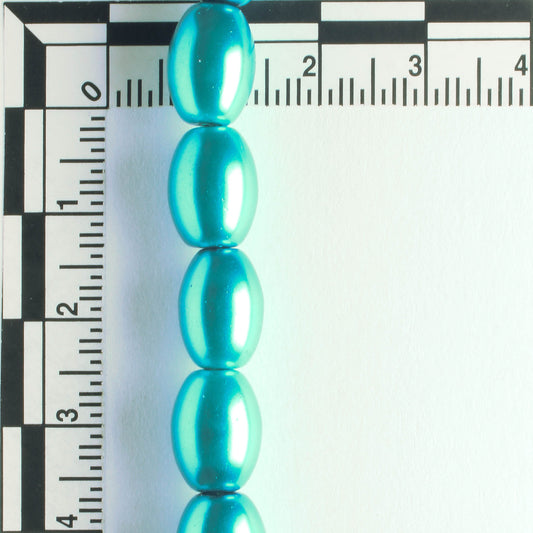 11mm x 8mm Glass Pearl - 8" strand