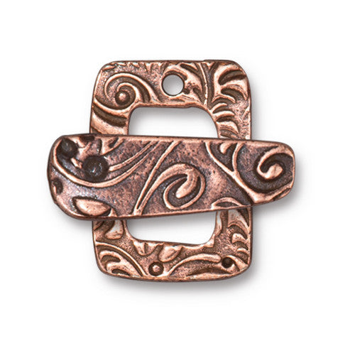 Jardin Toggle Clasp - Antique Copper