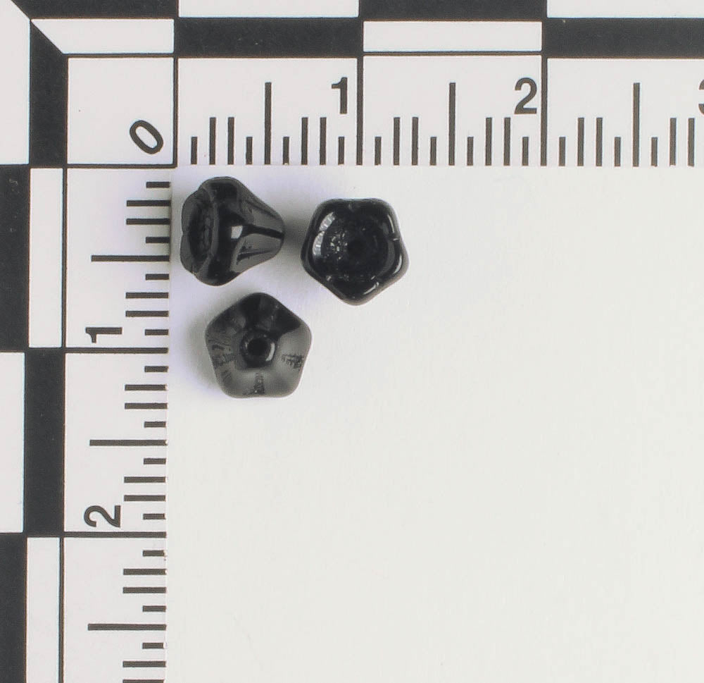 5x6mm Bell Flower - Black