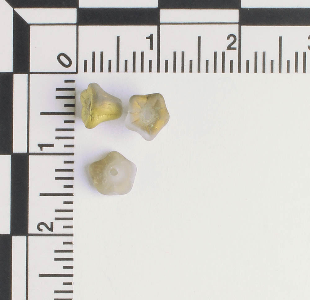 5x6mm Bell Flower - Matte Gray/Gold