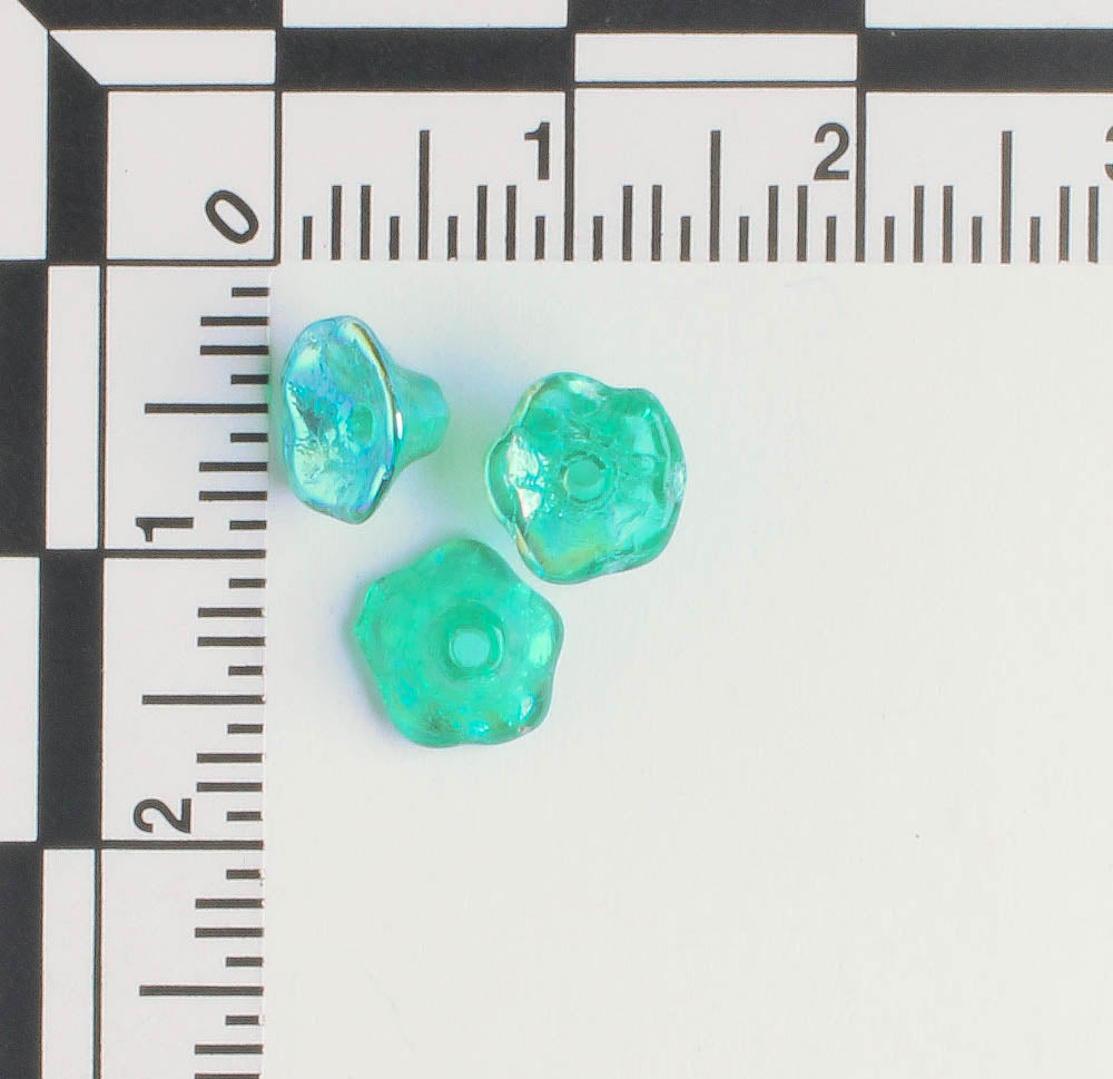 4x6mm Bell Flower - Teal AB