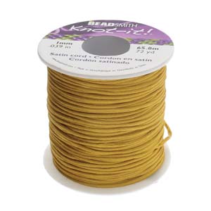 1mm Satin Cord - Antique Gold - yard