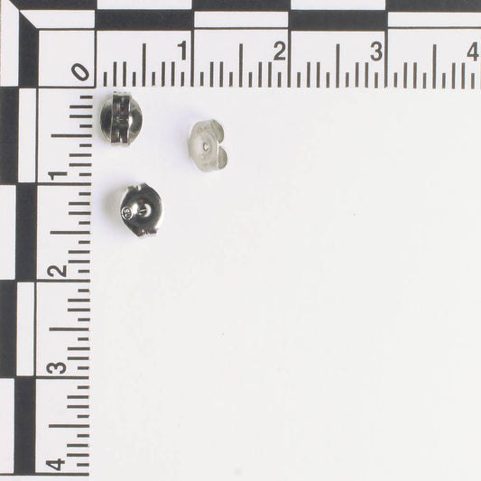Earring Back, Stainless - Pair