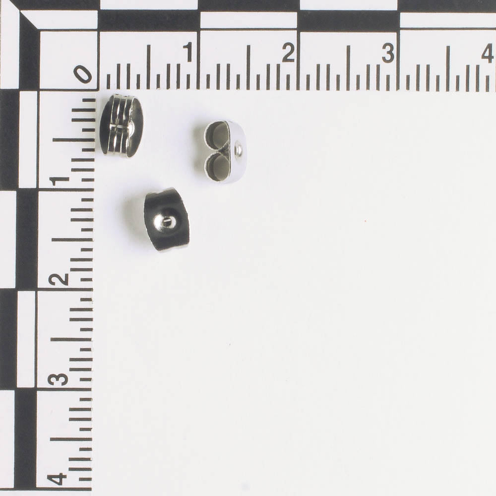 Earring Back, Stainless - Pair