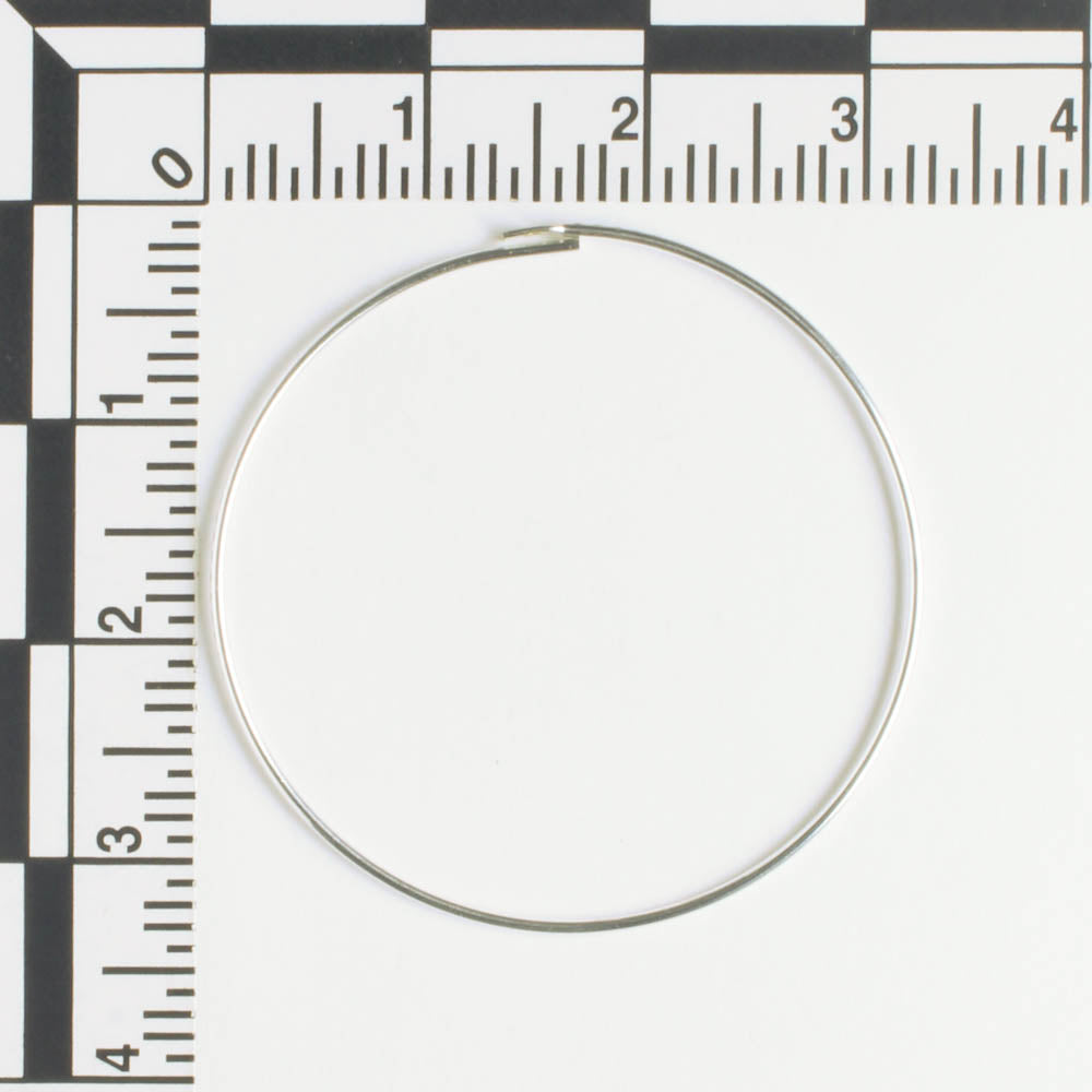 Earring - 32mm Hoop - Silver - Pair