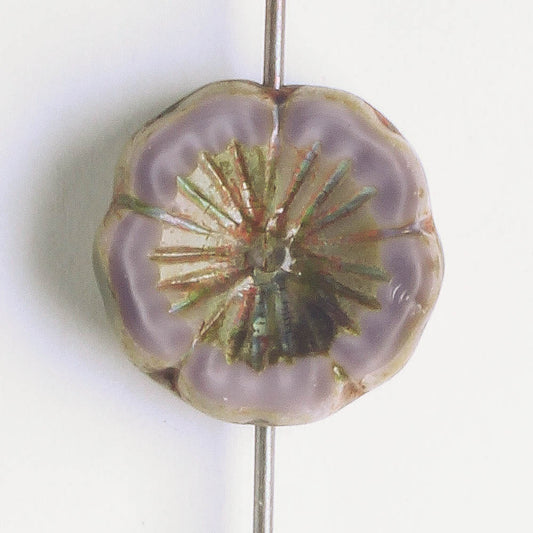 14mm Hibiscus Flower - Lavender Picasso