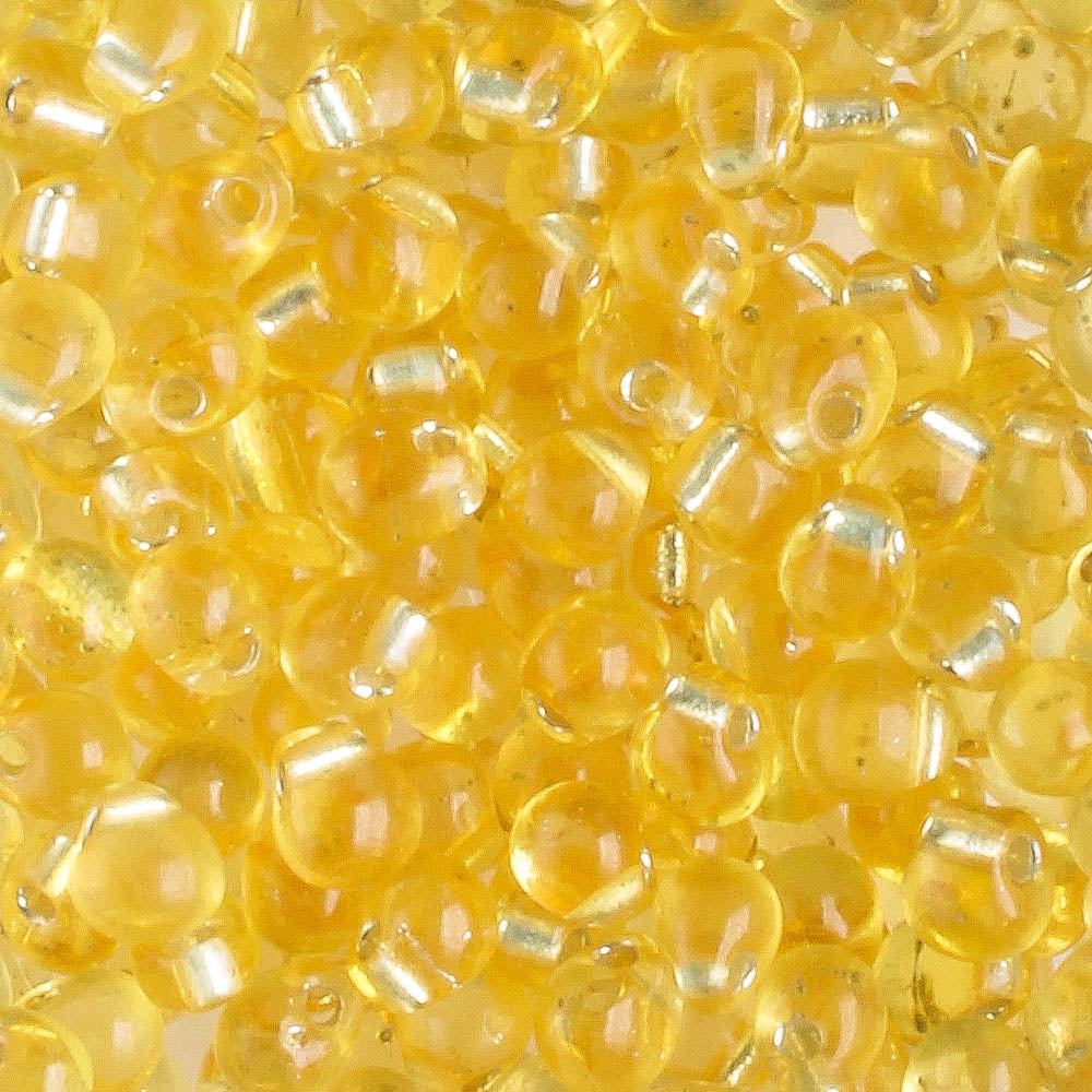 Fringe Bead, Silver Lined Amber