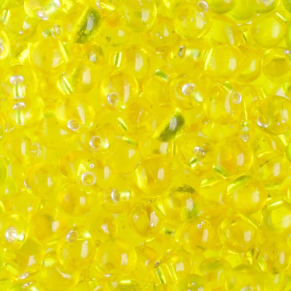 Fringe Bead, Silver Lined Yellow - 10 grams