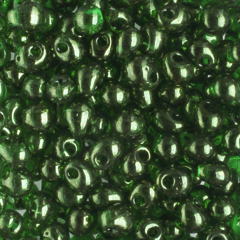 Fringe Bead, Dark Green Luster