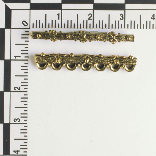 7 Strand Spacer Bar - Gold