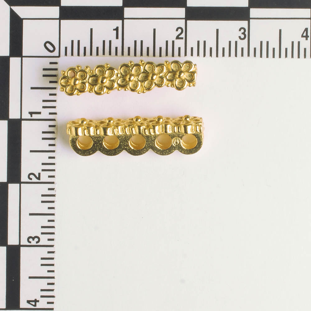 5 Strand Spacer Bar - Gold