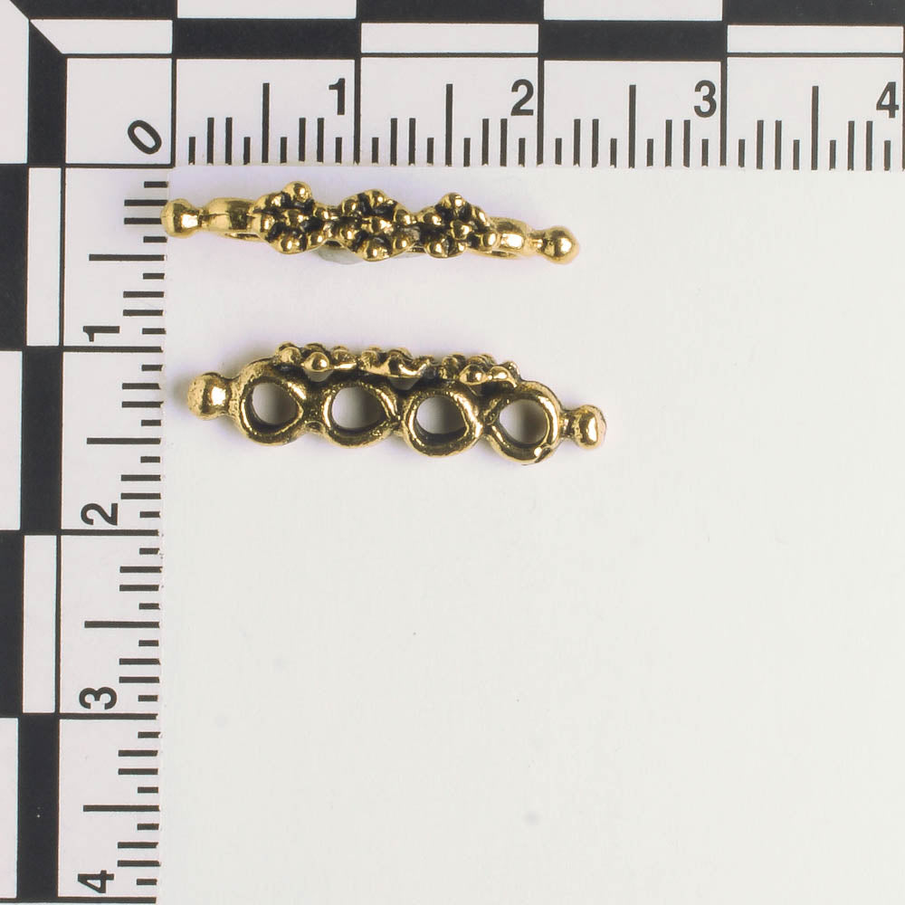 4 Strand Spacer Bar - Gold