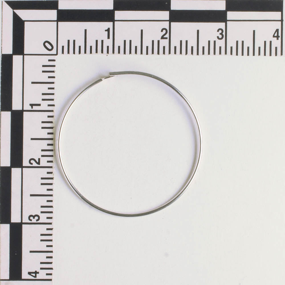 Earring - 35mm Hoop - Silver - Pair