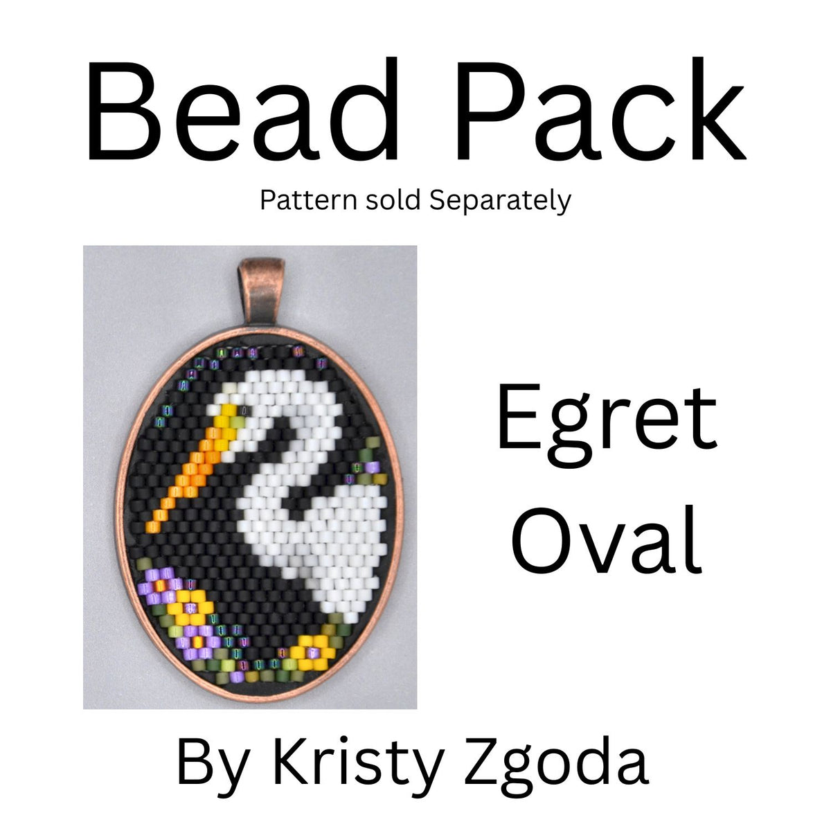 Egret Oval Bead Pack