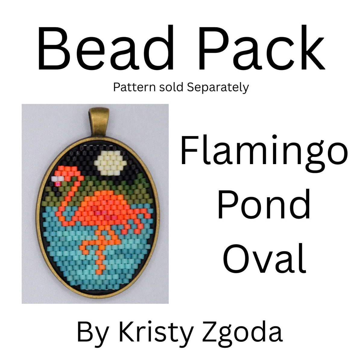 Flamingo Pond Oval Bead Pack