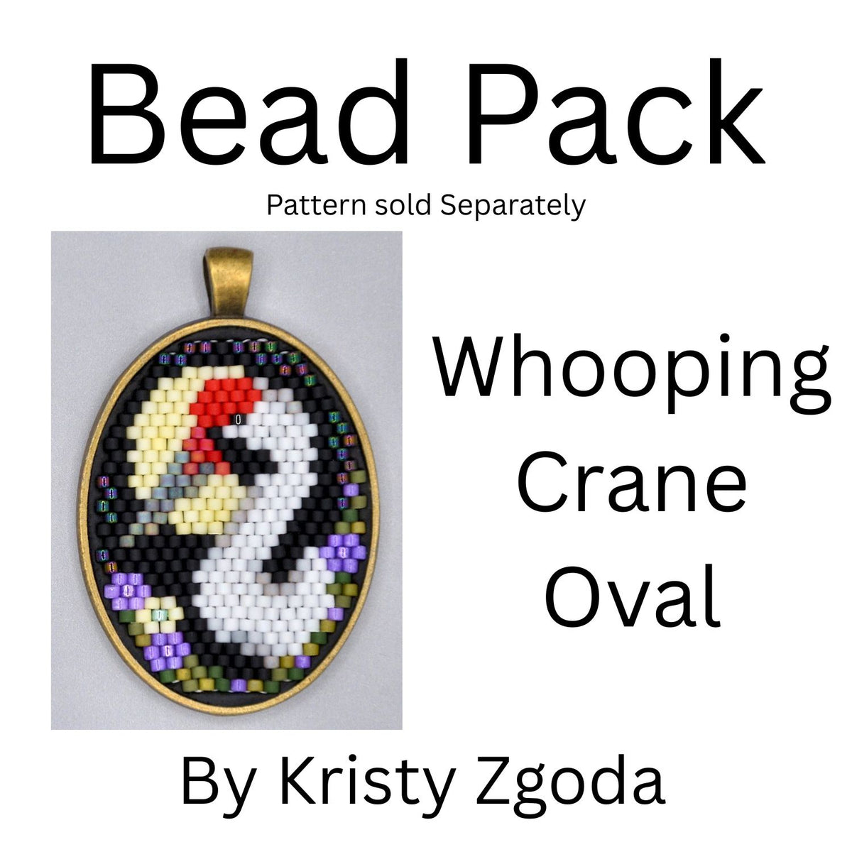 Whooping Crane Oval Bead Pack
