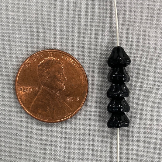 5x6mm Bell Flower - Black