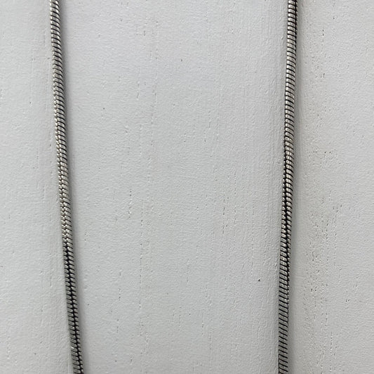 Silver Snake Chain Necklace - 30"