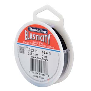 .8mm Elastic Black - 5 meters