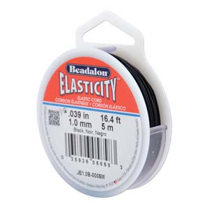 1mm Elastic Black - 5 meters