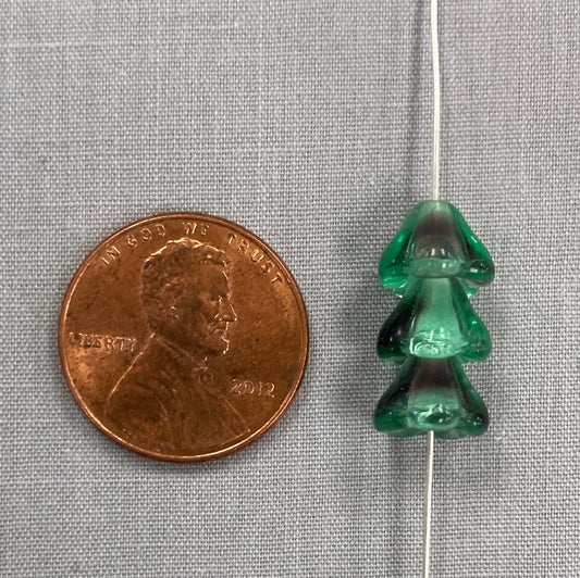 5x8mm Bell Flower - Green and Black