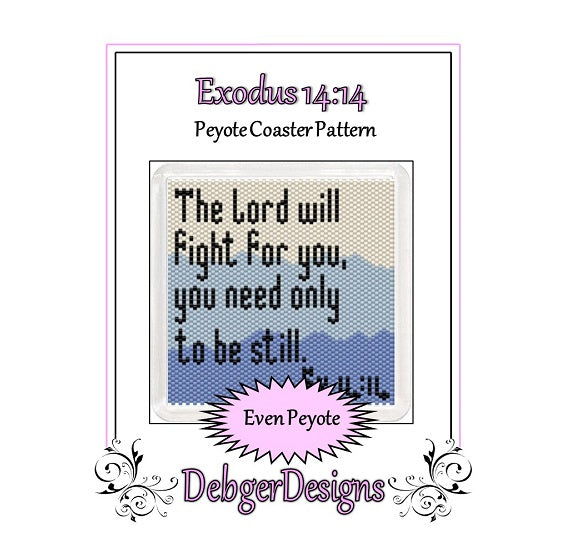 Exodus 14:14 Coaster Pattern - PDF