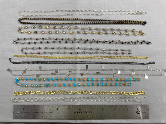 Assorted Chain - at least 12" long - 10 pieces