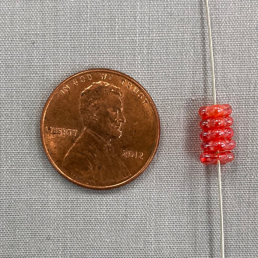 5mm Daisy Spacer- Orange Luster