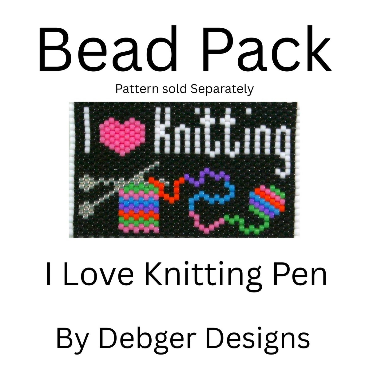 I love Knitting Pen bead Pack