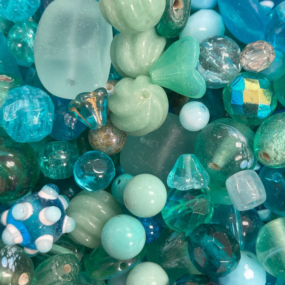 Spa & Sea - Big Glass Beads Mix - 4oz