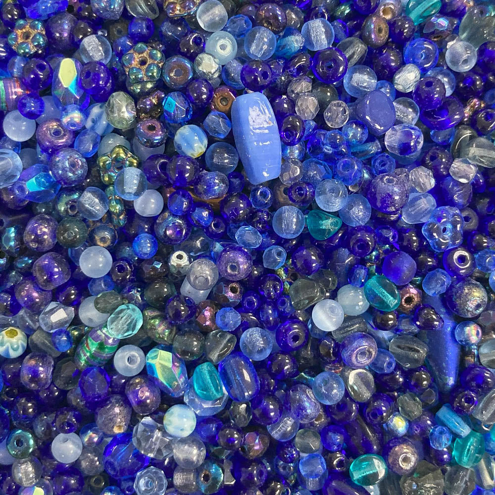 Denim & Indigo - Small Glass Beads Mix - 2oz